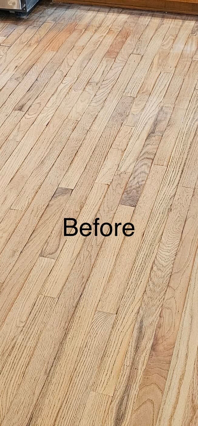 Wood floor refinishing project photo 2