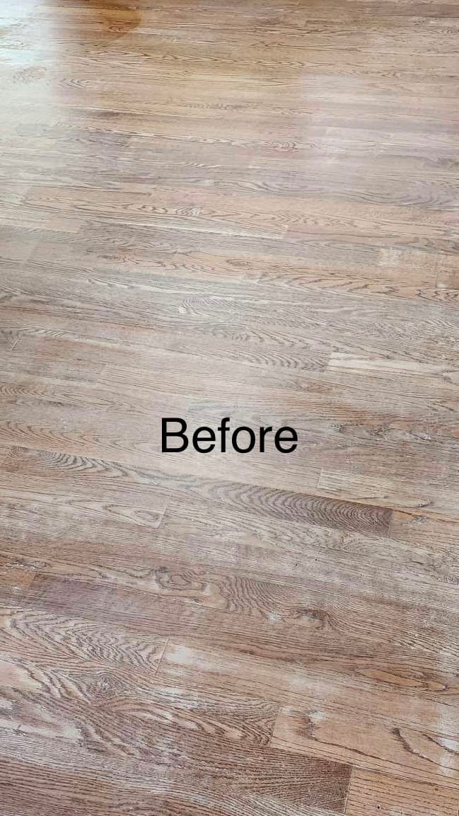 Wood floor refinishing project photo 8